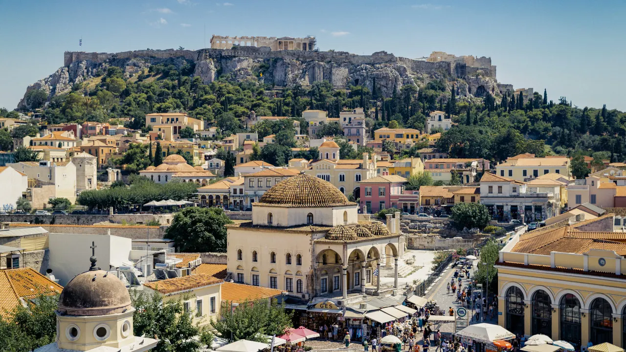 The Acropolis above Monastiraki, Athens