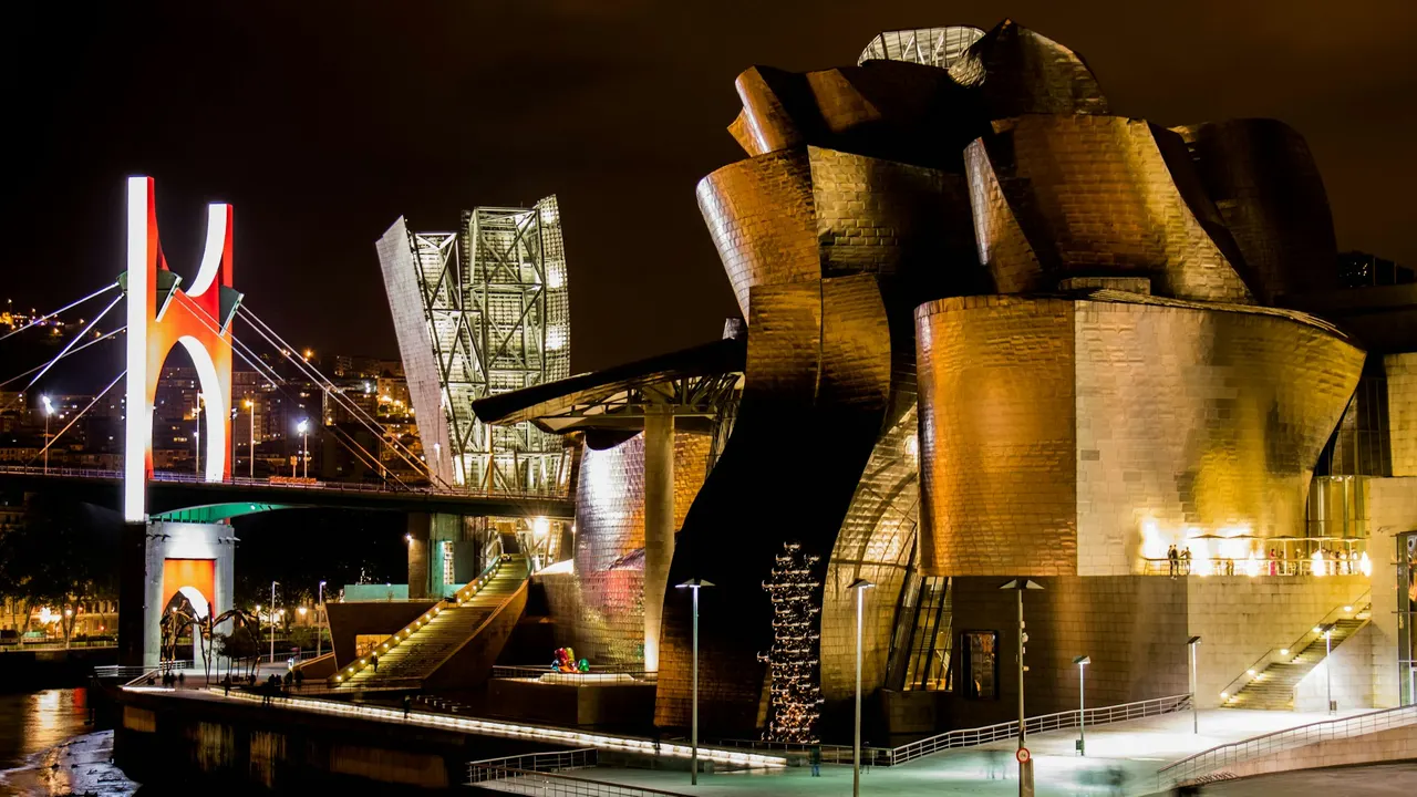 Guggenheim Museum and La Salve Bridge, Bilbao