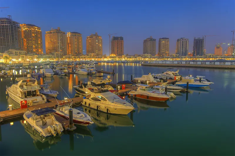 The Pearl Marina in Nov 2013 in Doha, Qatar