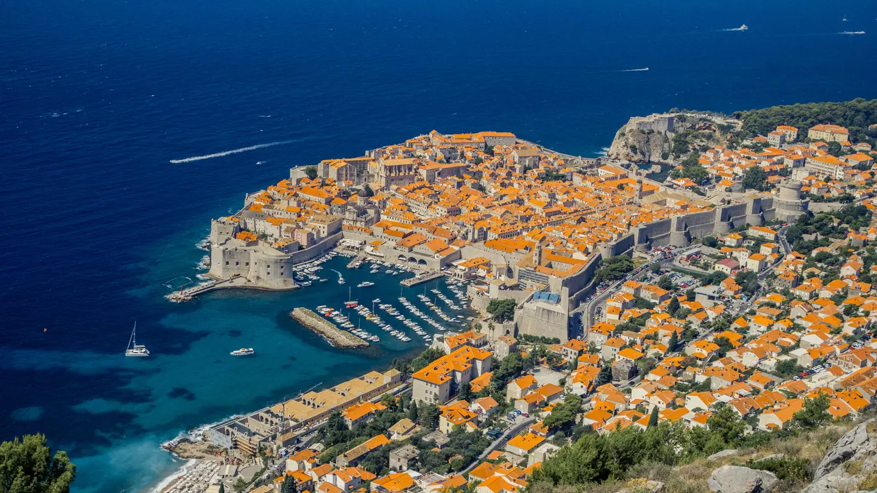 The old city walls of Dubrovnik