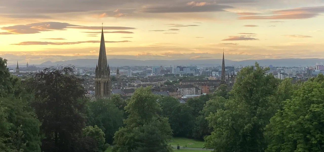 Glasgow panorama from Queen's Park in Glasgow, United Kingdom