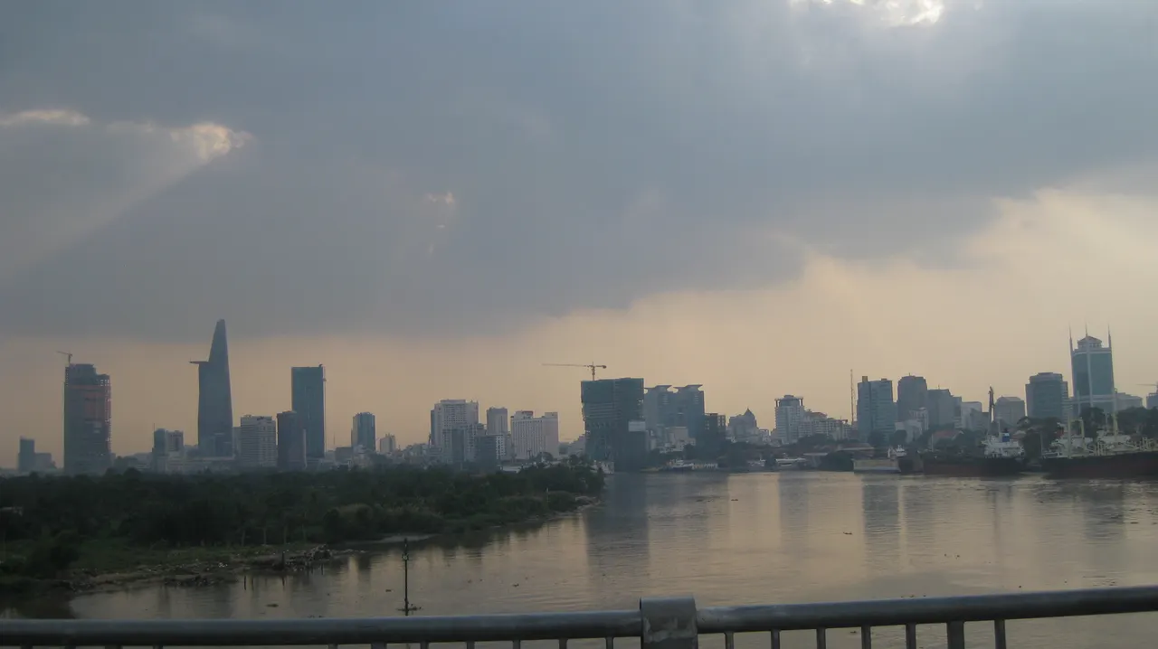 Saigon skyline thutiem np in Ho Chi Minh City, Vietnam