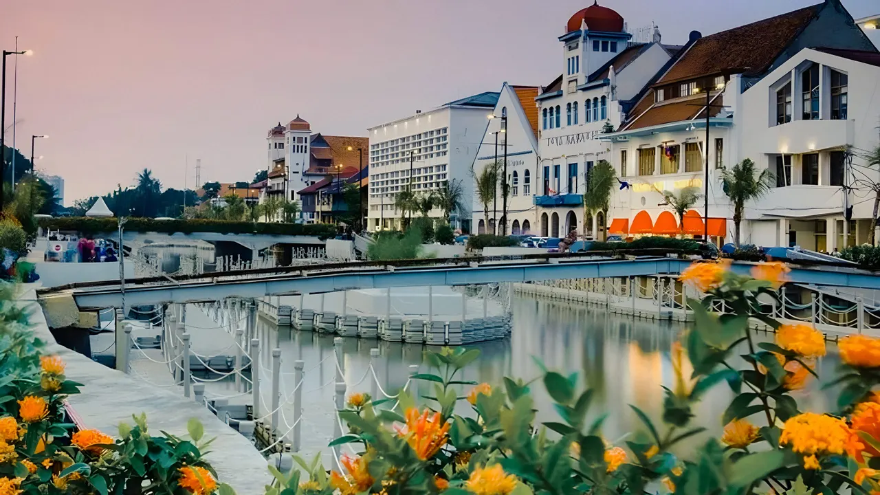 The Kali Besar canal in Kota Tua, Jakarta