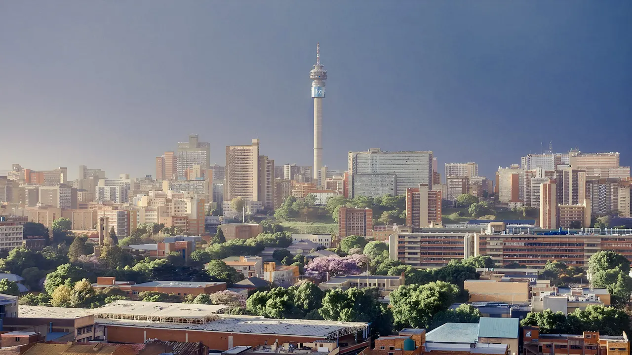 The Johannesburg skyline and Hillbrow Tower