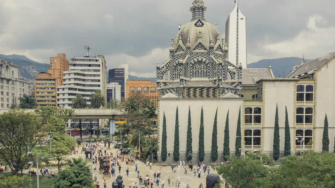 City skyline in the Aburrá Valley, Medellín