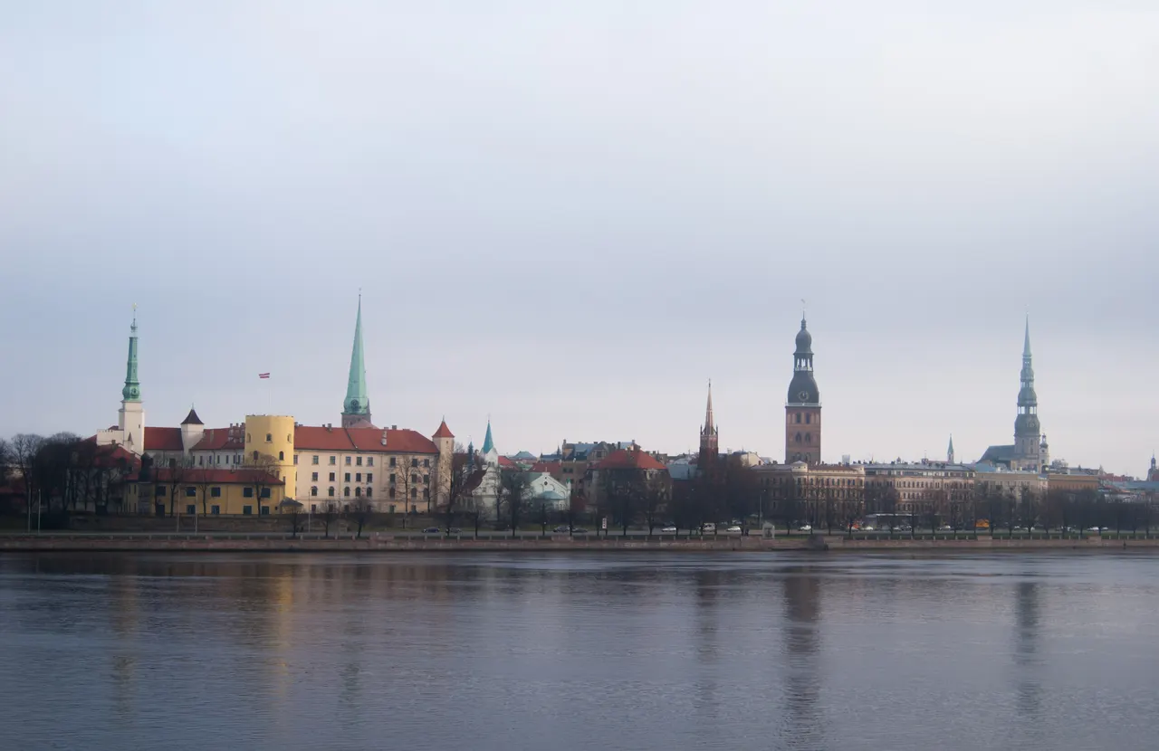 Rigas skyline in Riga, Latvia