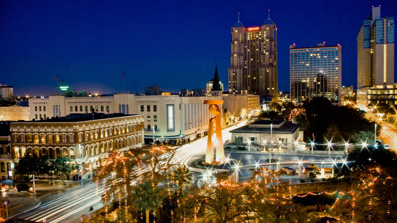 Downtown San Antonio at night