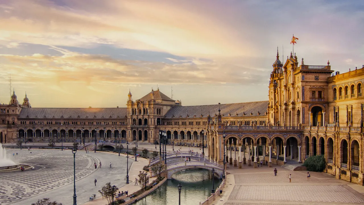 Plaza de España at sunset, Seville