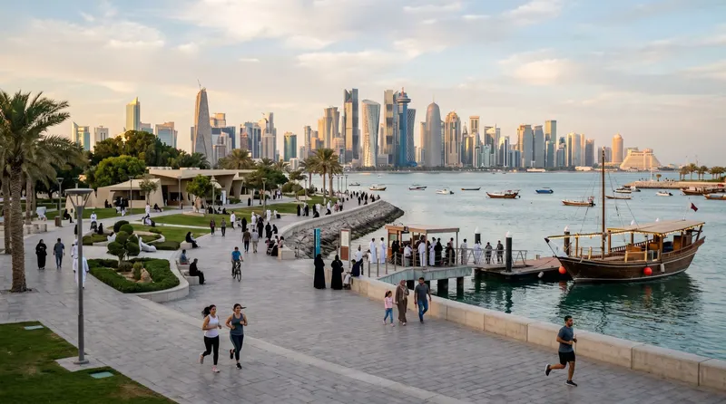 Corniche and Al Bidda in doha qa