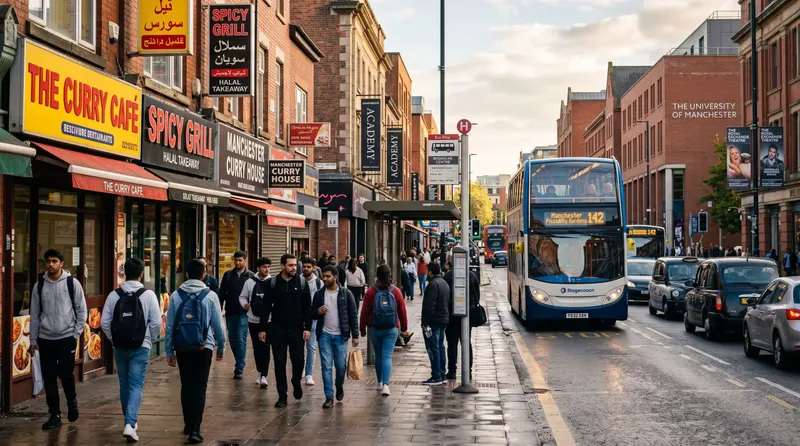 Rusholme and Oxford Road in manchester gb