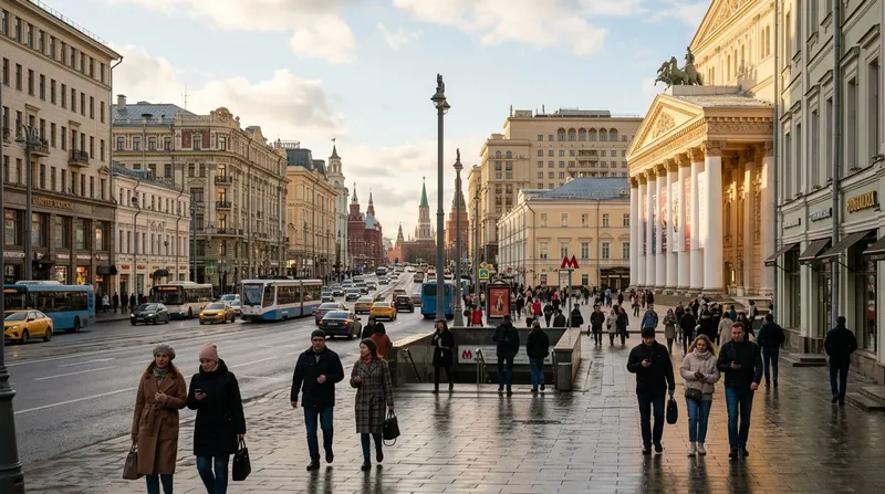 Tverskoy and Theatre District in moscow ru
