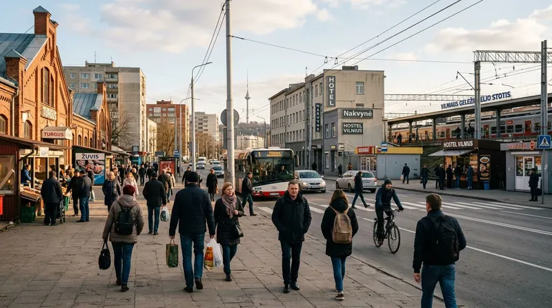 Station District and Naujininkai in vilnius lt
