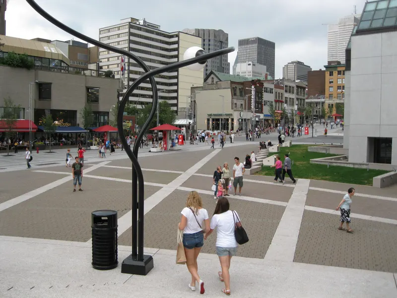 Quartier des Spectacles and Downtown in montreal ca