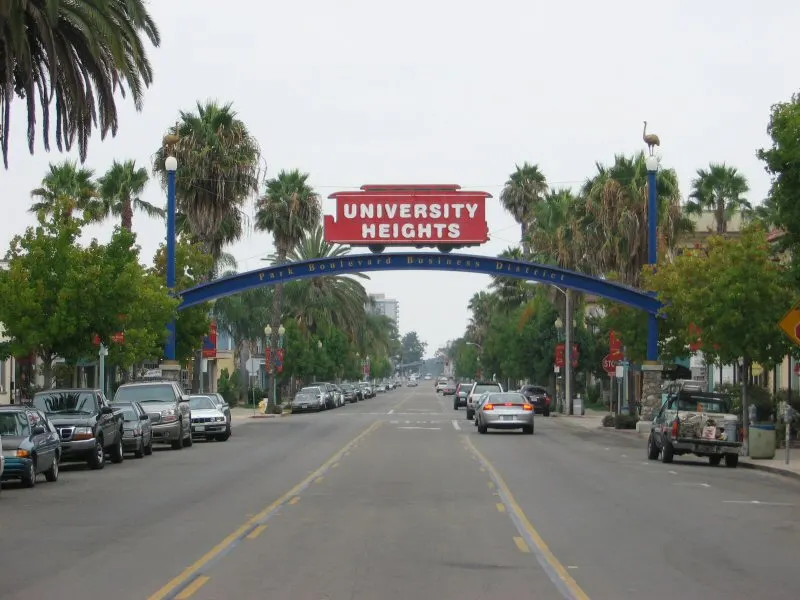 University Heights in San Diego