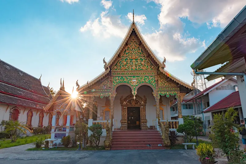 Riverside and Wat Ket in chiang mai th