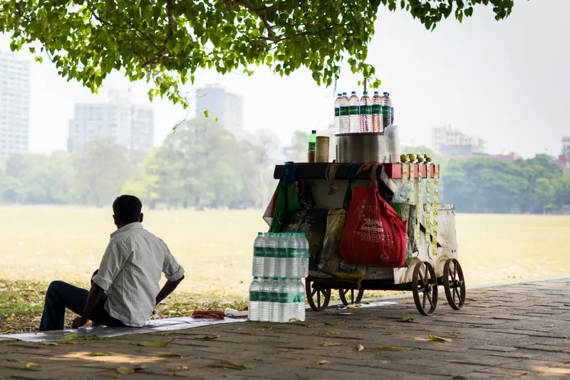 Park Street and Maidan in kolkata in