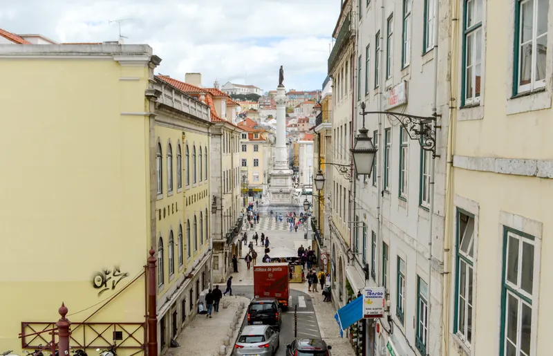 Baixa and Rossio in lisbon