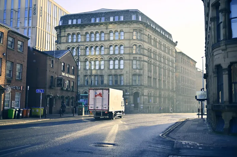 Spinningfields and Deansgate in manchester gb