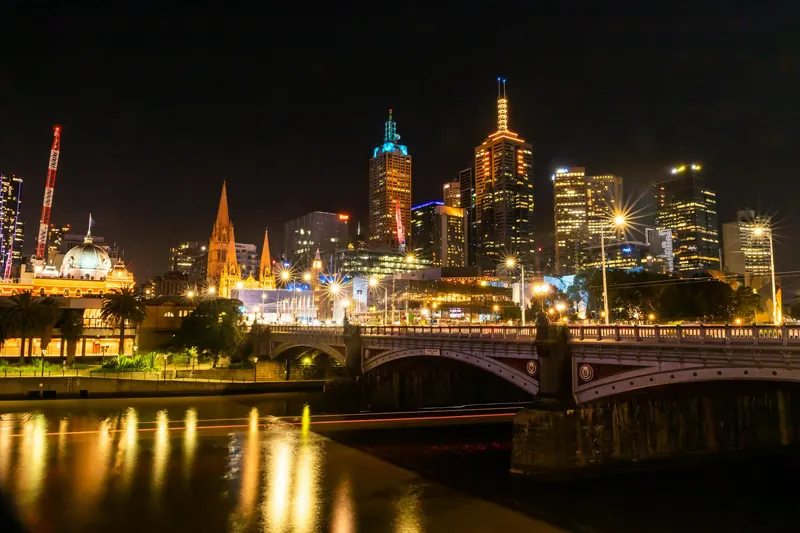 Southbank and St Kilda Road in melbourne au