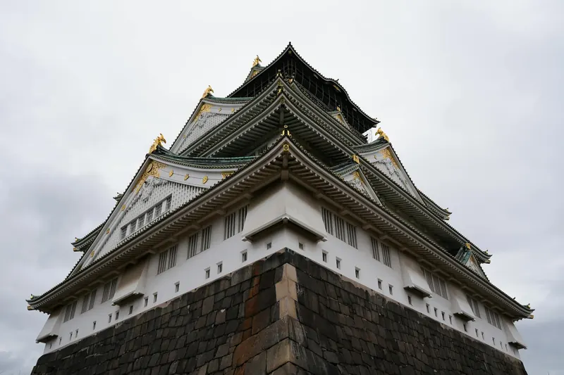 Osaka Castle & Kyobashi in osaka jp
