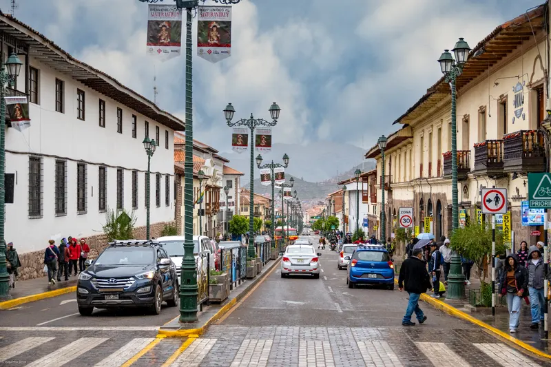 Avenida El Sol and Wanchaq in cusco pe