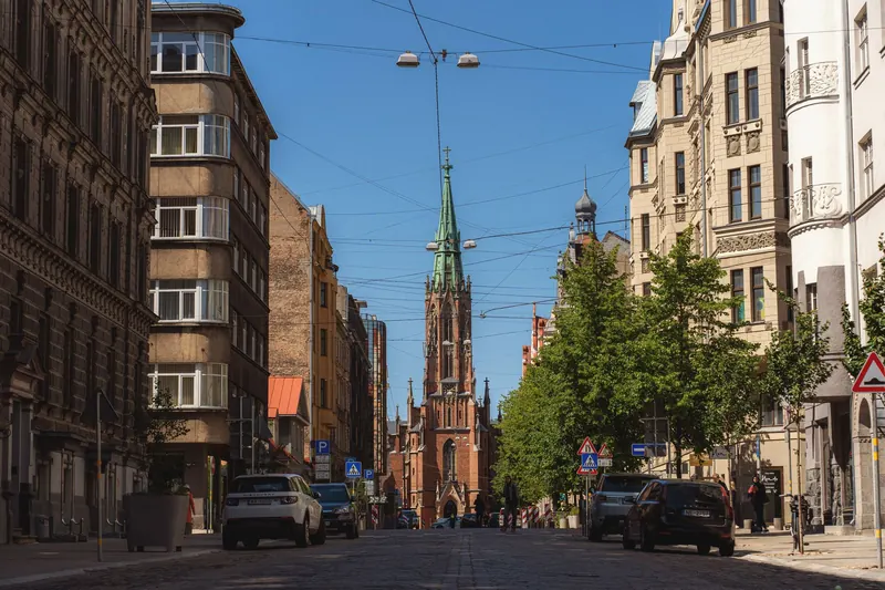 Centrs and Art Nouveau district in riga lv