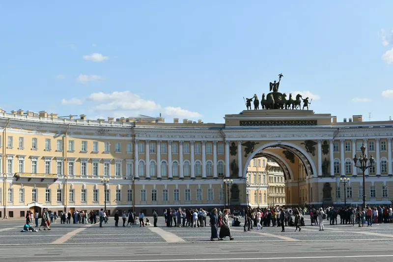 Admiralteysky and Palace Square in saint petersburg ru