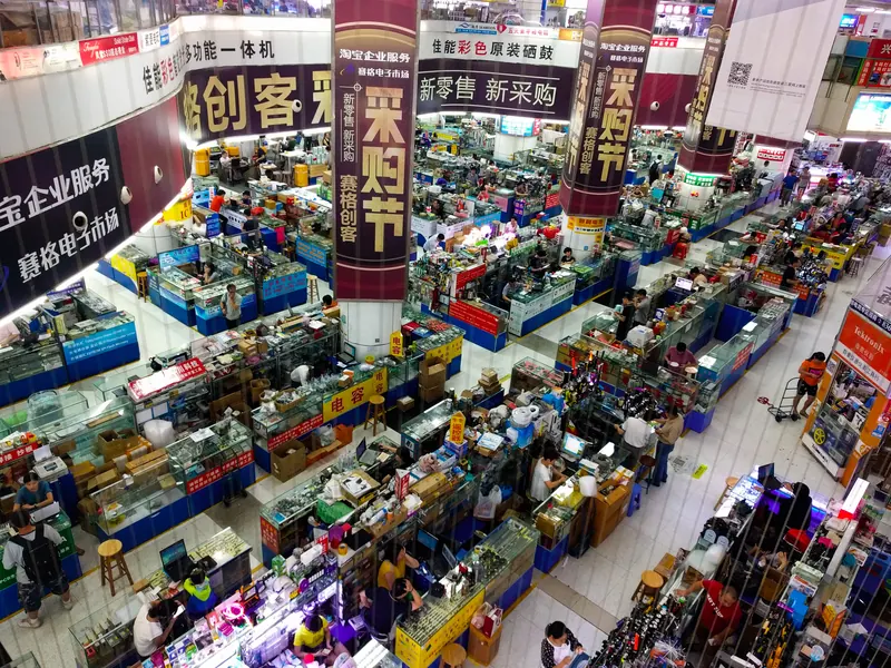 Huaqiangbei in shenzhen cn