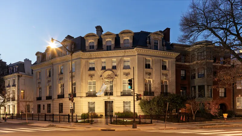 Dupont Circle and Embassy Row in washington us