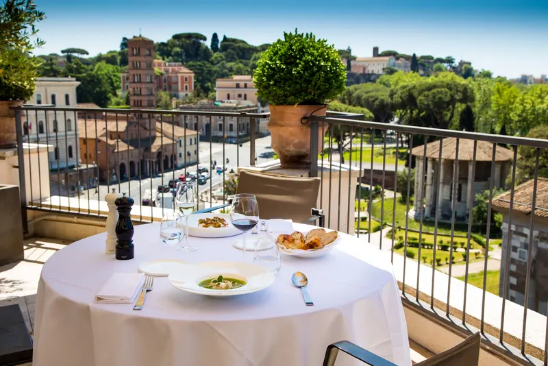 Rooftop bar pin in Trastevere
