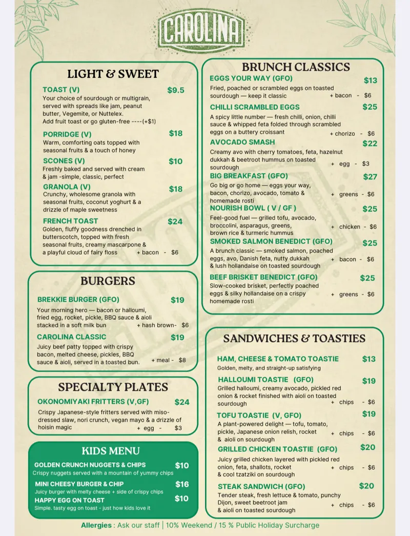 Carolina Cafe & Bar in Brunswick East, Melbourne