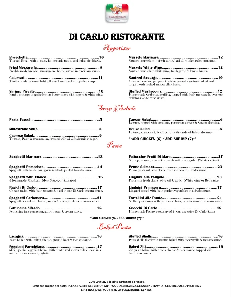 Di Carlo Ristorante in Kissimmee, Orlando