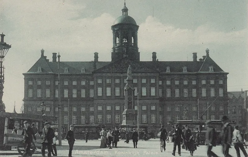 Royal Palace Amsterdam and Dam Square in Amsterdam