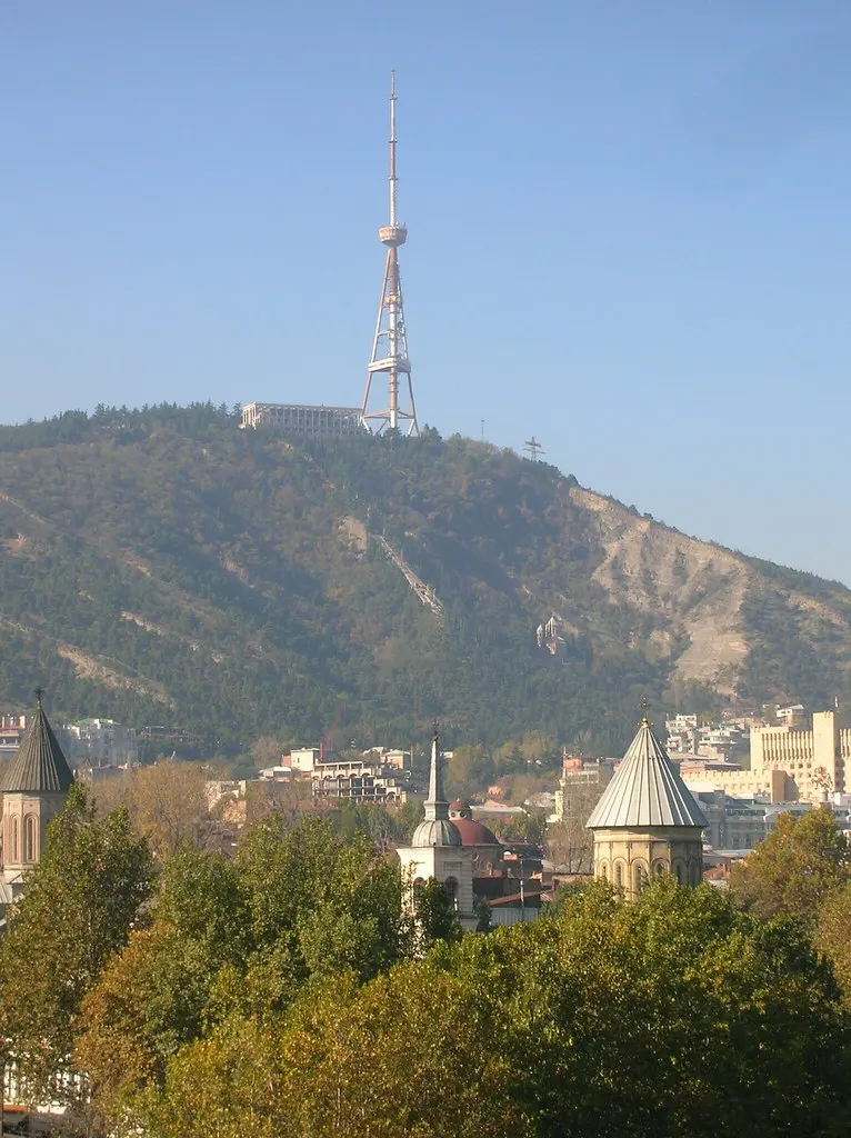 Mtatsminda park in Old Tbilisi, Tbilisi
