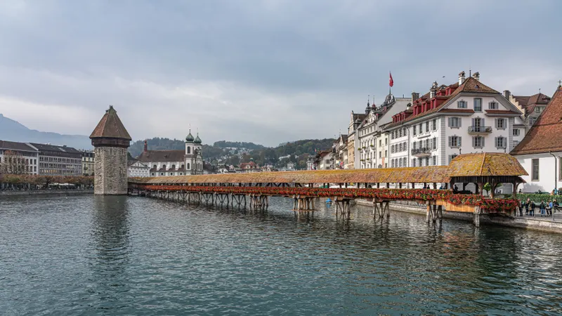 Chapel Bridge & Water Tower in Lucerne