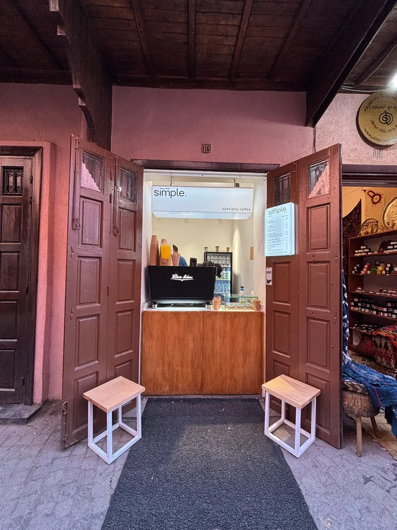 Simple specialty coffee in Medina, Marrakesh