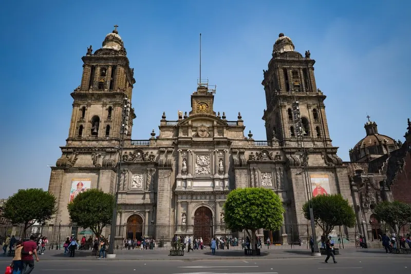 Zocalo and Metropolitan Cathedral in Mexico City