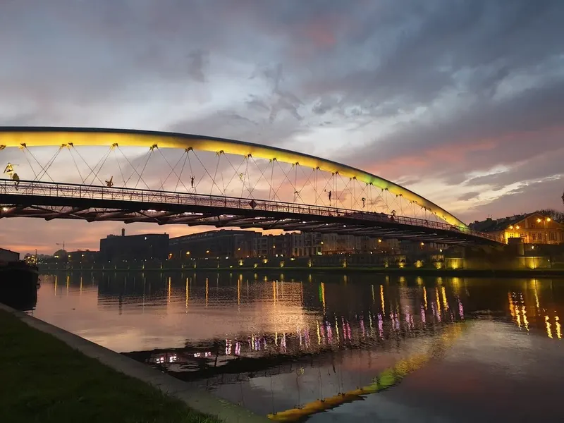 Vistula Boulevards and Bernatek Footbridge in Krakow