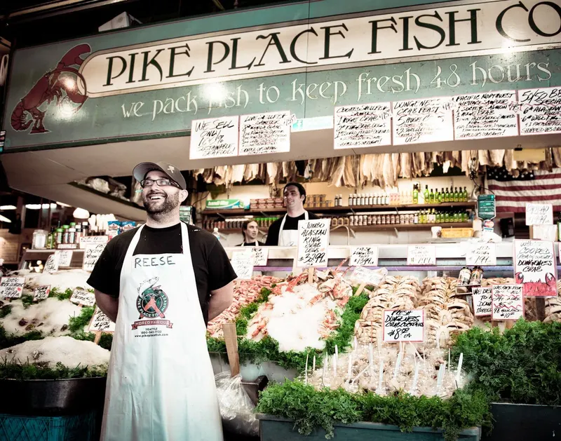 Pike Place Fish Market in Downtown, Pike Place and Waterfront, Seattle