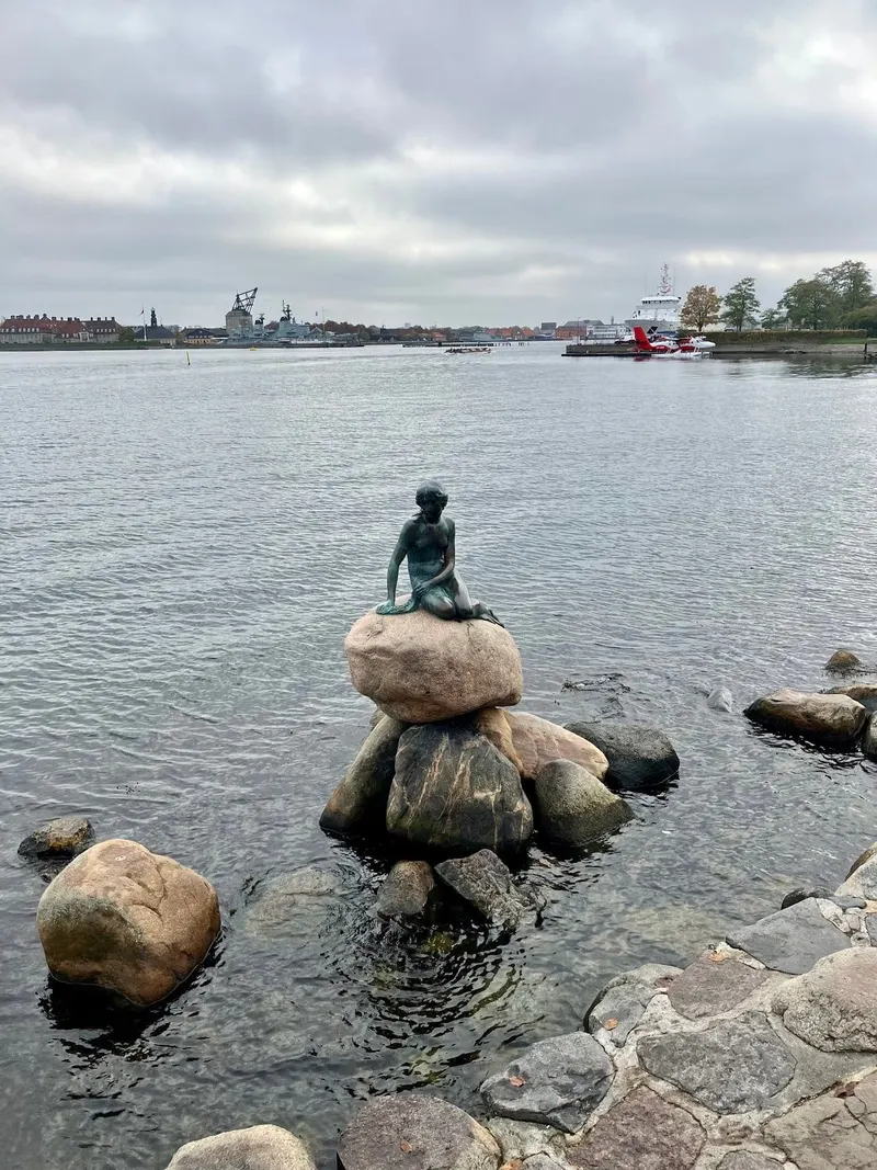 The Little Mermaid and Kastellet in Copenhagen