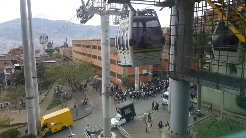 Metrocable and Santo Domingo in Medellin