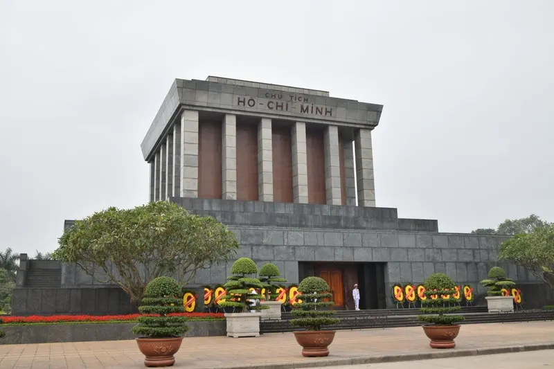 Ho Chi Minh Mausoleum and Presidential Palace Area in Hanoi
