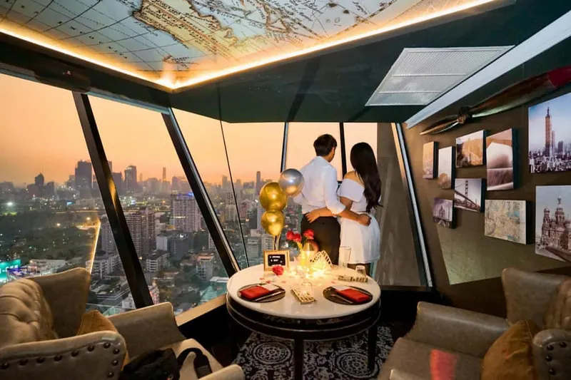 Axis & Spin Rooftop Restaurant & Bar (38th floor) in Watthana, Bangkok