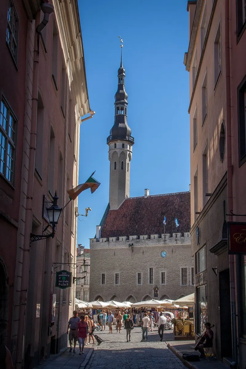 Tallinn Town Hall and Town Hall Square in Tallinn