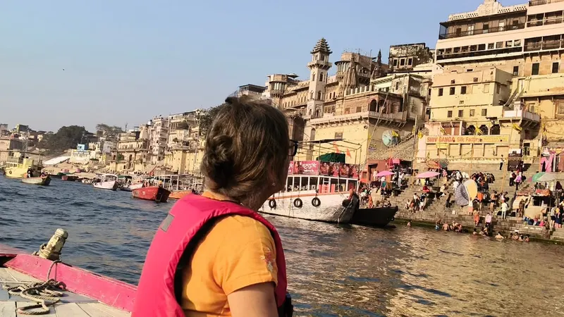 Ganges sunrise boat route in Varanasi