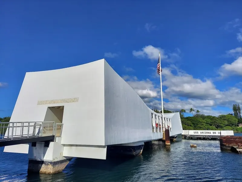 Pearl Harbor National Memorial and USS Arizona Memorial in Honolulu