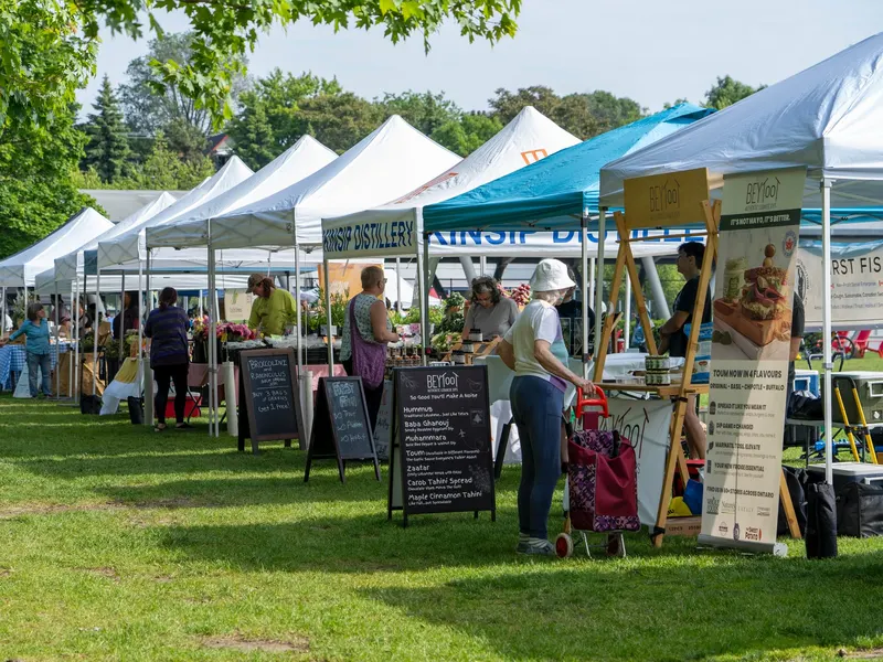 The Leslieville Farmers' Market in Leslieville, Toronto