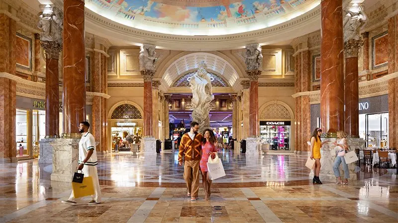 Caesars Palace and the Forum Shops in Las Vegas