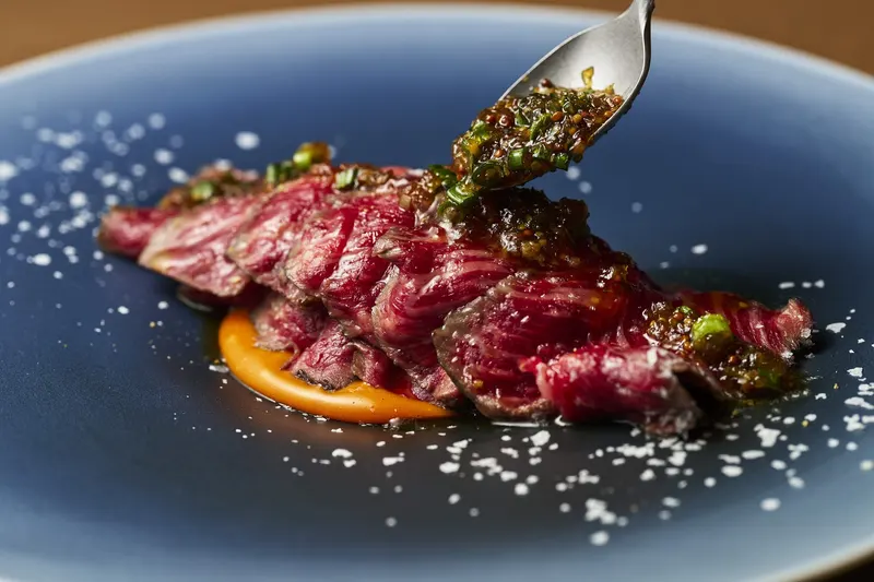 Charcoal Wagyu Steak & Wine Restaurant Sumibi to Wine Osaka Tennoji in Abenosuji, Osaka