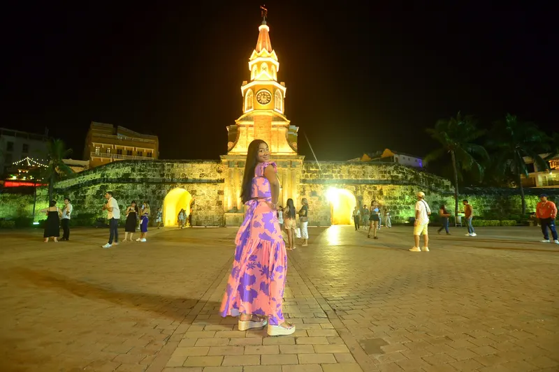 Torre del Reloj and Plaza de los Coches in Cartagena